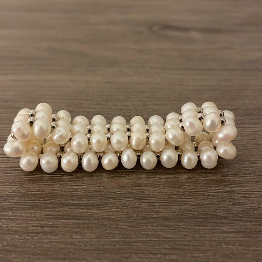 Ross-Simons Freshwater Cultured Pearl 3-Row Stretch Bracelet - Picture 4 of 7
